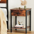 Artiss Bedside Table Nightstand 1 Drawer Shelves Walnut