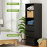 3 Chest of Drawers Tallboy Cabinet Black
