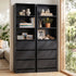 Artiss 2x Chest of 3 Drawers Tallboy Cabinet Black