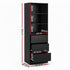 Artiss 2x Chest of 3 Drawers Tallboy Cabinet Black