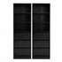 Artiss 2x Chest of 3 Drawers Tallboy Cabinet Black