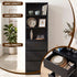 Artiss 2x Chest of 3 Drawers Tallboy Cabinet Black