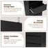 Artiss 2x Chest of 3 Drawers Tallboy Cabinet Black