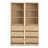 Artiss 2x Chest of 3 Drawers Tallboy Cabinet Pine