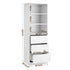 Artiss 2x Chest of 3 Drawers Tallboy Cabinet White