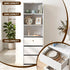 Artiss 2x Chest of 3 Drawers Tallboy Cabinet White
