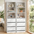 Artiss 2x Chest of 3 Drawers Tallboy Cabinet White
