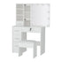 Artiss LED Vanity Table – Hollywood Mirror, 5 Drawers, Sliding Storage, Stool, White
