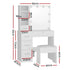 Artiss LED Vanity Table – Hollywood Mirror, 5 Drawers, Sliding Storage, Stool, White