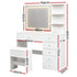 LED Dressing Table – Hollywood Makeup Mirror, Glass Top, 5 Drawers, Charging Station