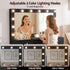 Artiss Black Dressing Table with Stool LED Mirror, Charging Station 11 Drawers