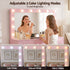 Artiss Pink Dressing Table with Stool LED Mirror, Charging Station 11 Drawers