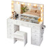 Dressing Table Vanity Desk Set Stool LED Bulbs White