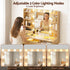 Dressing Table Vanity Desk Set 10 LED Bulbs RGB Light Wood