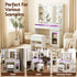 Dressing Table Vanity Desk Set 10 LED Bulbs RGB Light White