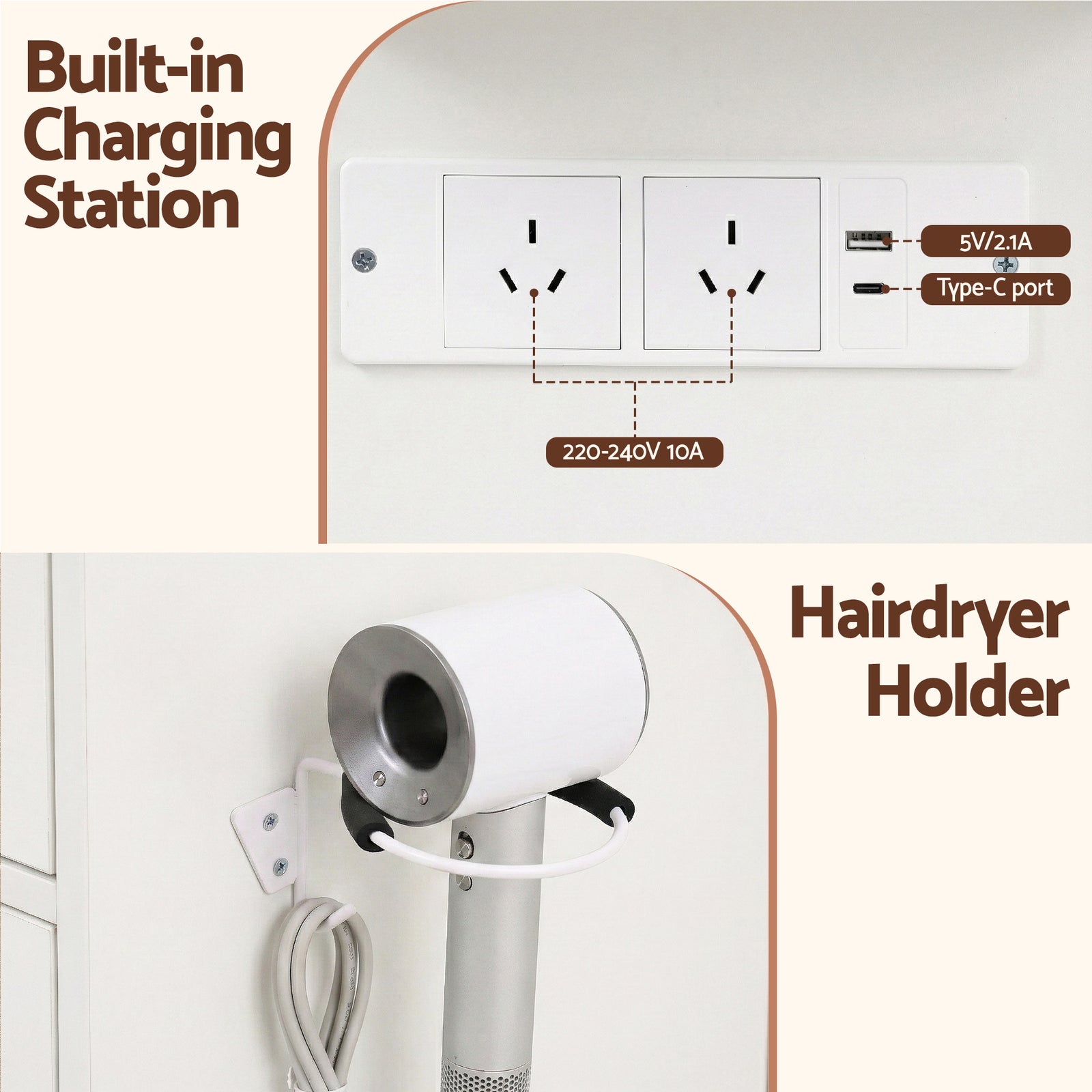 Dressing Table Vanity Desk Set LED Bulbs RGB Light White