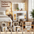 Dressing Table Vanity Desk Set LED Bulbs RGB Light White