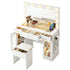 Dressing Table Vanity Desk Set LED Bulbs RGB Light White