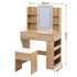 Dressing Table LED Vanity Desk Set Stool Wood