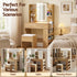Dressing Table LED Vanity Desk Set Stool Wood