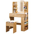 Dressing Table LED Vanity Desk Set Stool Wood