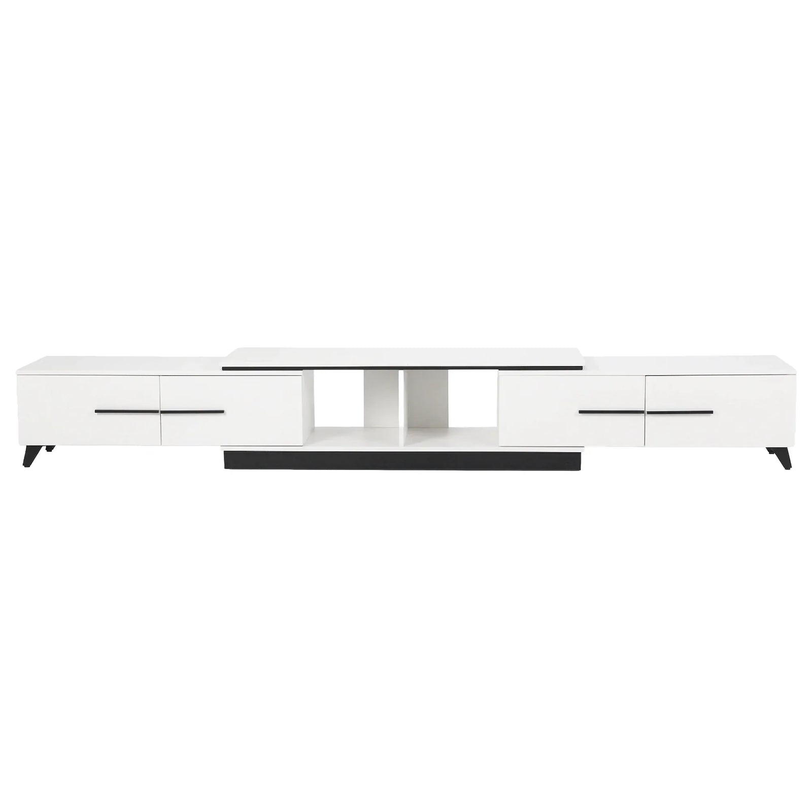 Extendable TV Cabinet Entertainment Unit Stand White