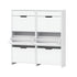 2‑Pack Shoe Cabinets – 3 Flip Drawers + Top Drawer, High Gloss White