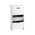 2‑Pack Shoe Cabinets – 3 Flip Drawers + Top Drawer, High Gloss White