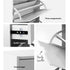 2‑Pack Shoe Cabinets – 3 Flip Drawers + Top Drawer, High Gloss White
