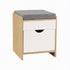 Artiss Storage Ottoman with Drawer, 100kg Capacity, Removable Cushion, Pine