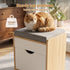 Artiss Storage Ottoman with Drawer, 100kg Capacity, Removable Cushion, Pine