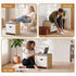 Artiss Storage Ottoman with Drawer, 100kg Capacity, Removable Cushion, Pine