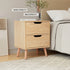 2 x Bedside Table 2 Drawers - BODEN Pine