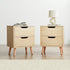 2 x Bedside Table 2 Drawers - BODEN Pine