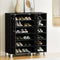 Artiss Shoe Rack Cabinet Black 6 Tier Storage Organizer Adjustable Shelves