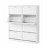 Artiss Shoe Cabinet Set 2‑Piece White – 4 Flip Drawers, Adjustable Shelves, 160cm