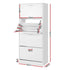 Artiss Shoe Cabinet Set 2‑Piece White – 4 Flip Drawers, Adjustable Shelves, 160cm