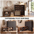 Artiss 2 in 1 Shoe Cabinet Bench 22 Pairs Adjustable Shelf Hallway Walnut Black
