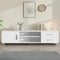 TV Entertainment Unit Storage Cabinet Drawers White 120cm
