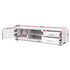 TV Entertainment Unit Storage Cabinet Drawers White 120cm