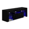 Entertainment Unit TV Cabinet LED 130cm Black Elo