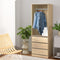Wardrobe Clothes Closet Storage Organizer Pine