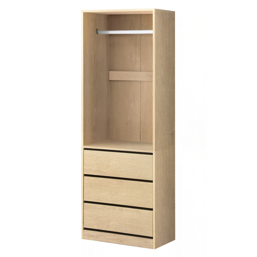 Wardrobe Clothes Closet Storage Organizer Pine