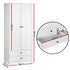 Artiss Wardrobe Clothes Closet Storage Organizer with 2 Doors White
