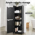 Artiss Bathroom Storage Cabinet Freestanding Cupboard Narrow Floor Shelf Black