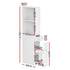 Bathroom Cabinet Storage Slim Organiser Drawer Toilet Corner 135cm White