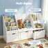 Kids Bookshelf Storage Organiser Toy Box Drawer Bench Seat Cabinet White
