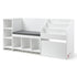 Kids Storage Unit Bookshelf Toy Box Organiser Bench Seat Cabinet 170cm White