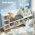 Kids Storage Unit Bookshelf Toy Box Organiser Bench Seat Cabinet 170cm White