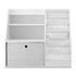 Kids Bookshelf & Storage Organizer – 3‑in‑1 Sling Shelves + Drawer, White